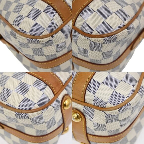 LOUIS VUITTON LV Stresa PM Shoulder Bag Damier Azur Leather White N42220 15FC111 - Picture 6 of 14